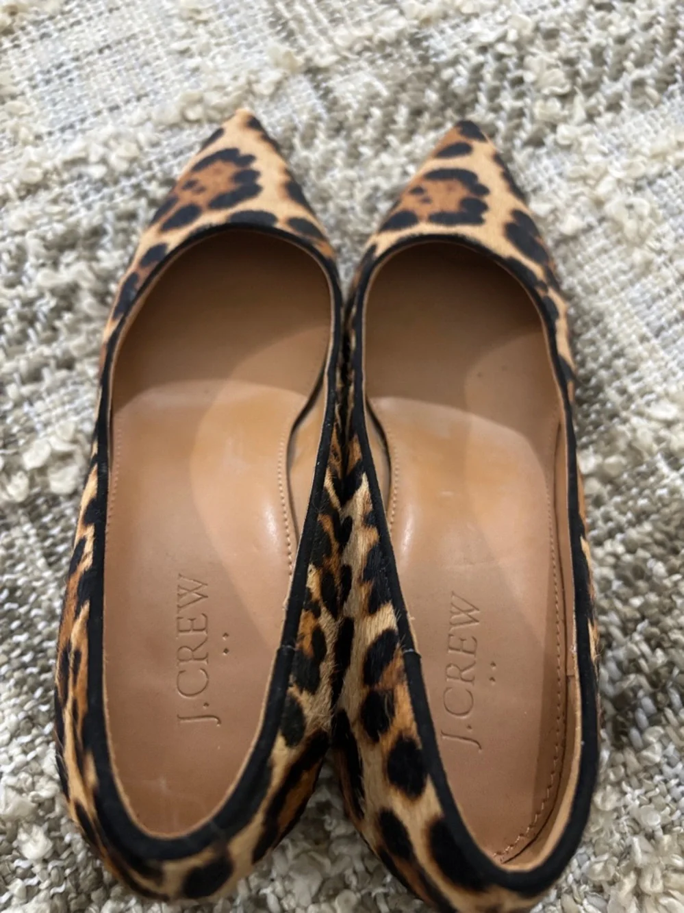 J. Crew Leopard Print Pointed-Toe Heels - Brown/Black Size 7‎